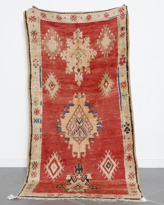 Telouet Vintage Rug 7.9x3.8 Ft handcrafted in Morocco