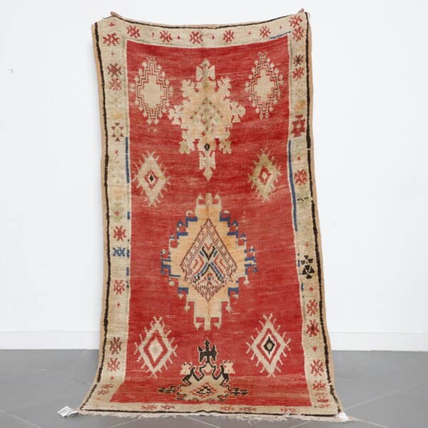 Telouet Vintage Rug 7.9x3.8 Ft handcrafted in Morocco