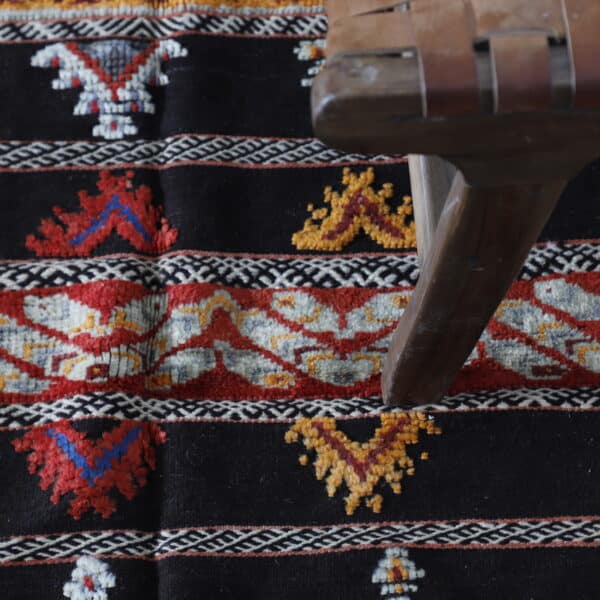 Square Glaoui Rug 4.3x4.4 Ft – Handmade Moroccan Wool Rug - Image 4