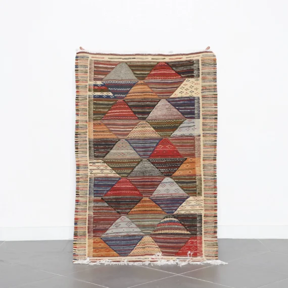 Kilim Rug Picasso 4.9x3.3 Ft – Bold Abstract Kilim