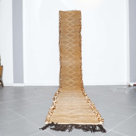 Zanafi Runner 16.8x2.5 Ft handmade in Morocco with tribal motifs