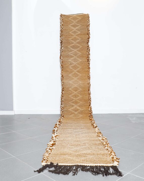 Zanafi Runner 16.8x2.5 Ft handmade in Morocco with tribal motifs