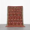 Vintage Kilim Rug 8.4x5.1 Ft handmade in Morocco with tribal patterns