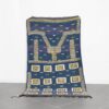 Vintage Kilim Rug 8.0x4.6 Ft handmade in Morocco with tribal patterns