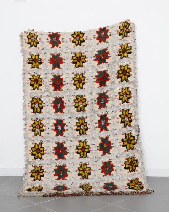 Wedding Blanket 7.3x4.6 Ft handmade in Morocco with traditional Berber weaving