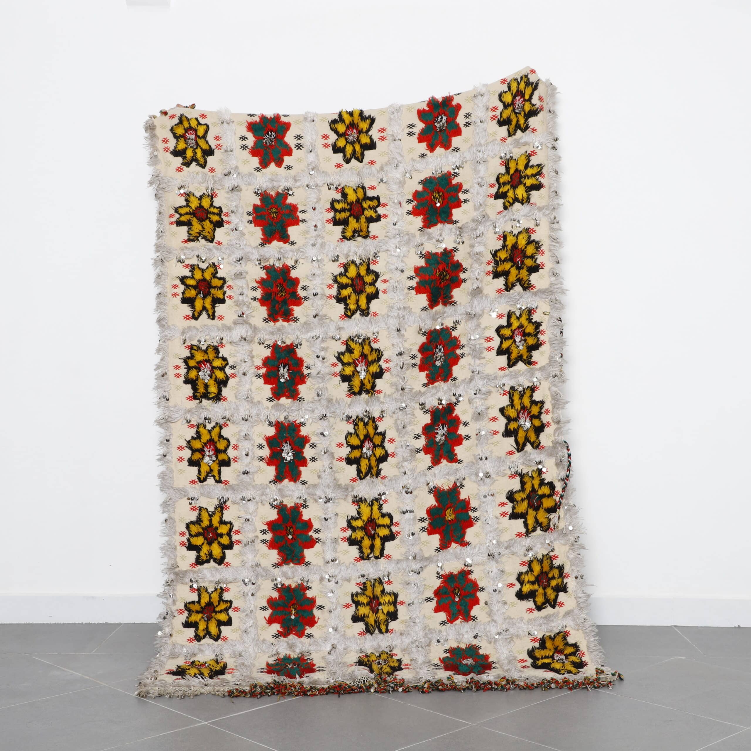 Wedding Blanket 7.3x4.6 Ft handmade in Morocco with traditional Berber weaving