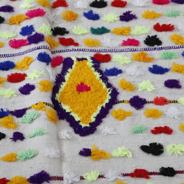 Azilal Wedding Blanket 10.1x4.7 Ft – Handmade Moroccan Textile - Image 6