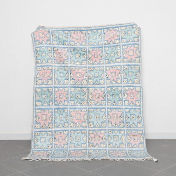 Wedding Blanket 6.7x5.0 Ft handmade in Morocco with traditional Berber weaving