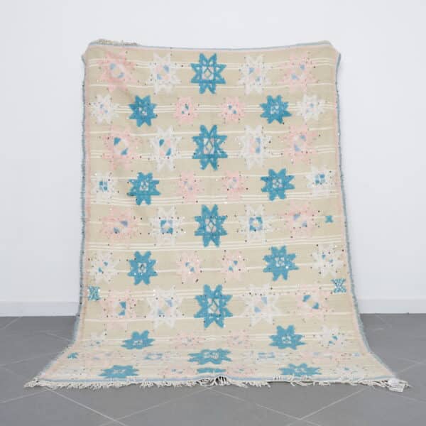 Wedding Blanket 8.5x5.4 Ft handmade in Morocco with traditional Berber weaving