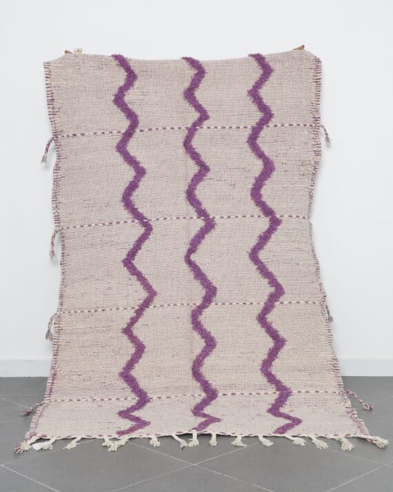 Zanafi Kilim 7.9x4.9 Ft handmade in Morocco with Amazigh tribal motifs