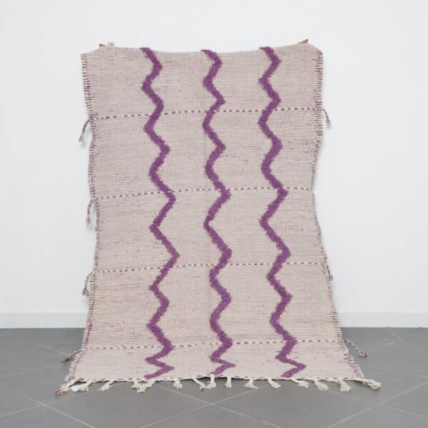 Zanafi Kilim 7.9x4.9 Ft handmade in Morocco with Amazigh tribal motifs