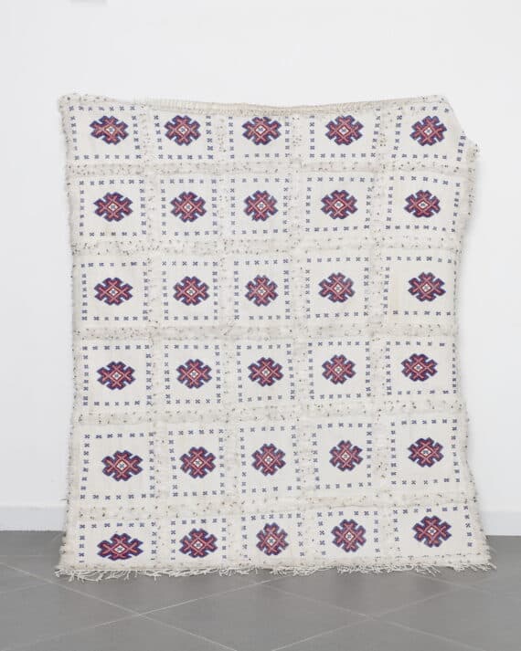 Wedding Blanket 6.2x5.2 Ft handmade in Morocco with traditional Berber weaving