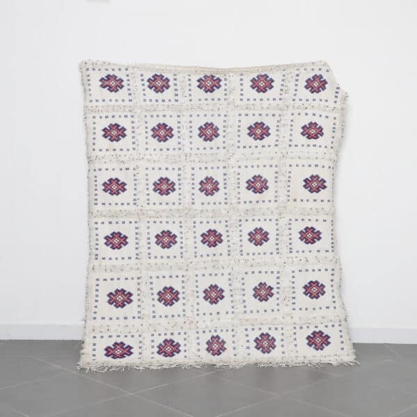 Wedding Blanket 6.2x5.2 Ft handmade in Morocco with traditional Berber weaving