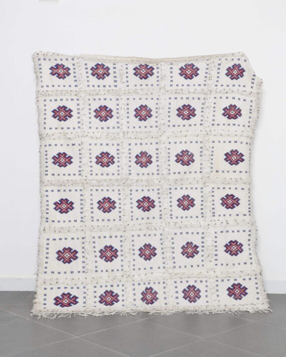 Wedding Blanket 6.2x5.2 Ft handmade in Morocco with traditional Berber weaving