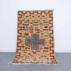 Akhnif Kilim Rug 7.6x4.5 Ft handmade in Morocco with tribal motifs