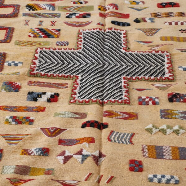 Akhnif Kilim Rug 7.6x4.5 Ft – Handmade Moroccan Flatweave - Image 4