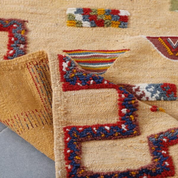 Akhnif Kilim Rug 7.6x4.5 Ft – Handmade Moroccan Flatweave - Image 5