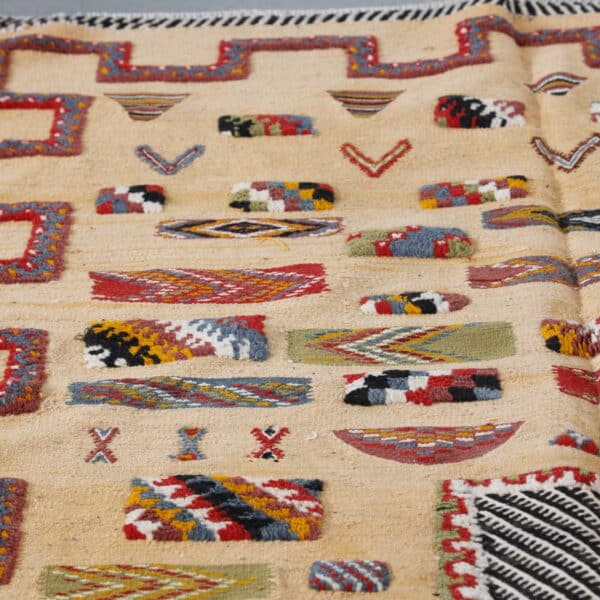 Akhnif Kilim Rug 7.6x4.5 Ft – Handmade Moroccan Flatweave - Image 6