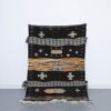 Vintage Kilim Rug 5.7x3.9 Ft handmade in Morocco with tribal Amazigh motifs