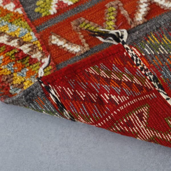 Glaoui Carpet 8.0x4.5 Ft – Moroccan Flatweave & Embroidery - Image 4