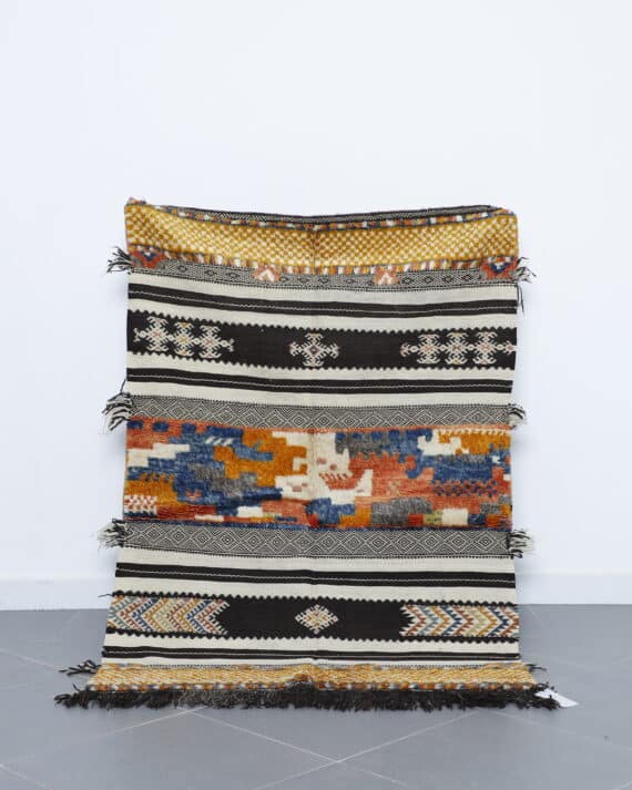 Taznakht Glaoui Rug 8.7x3.8 Ft handmade in Morocco with tribal weaving techniques
