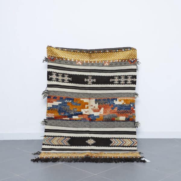 Taznakht Glaoui Rug 8.7x3.8 Ft handmade in Morocco with tribal weaving techniques