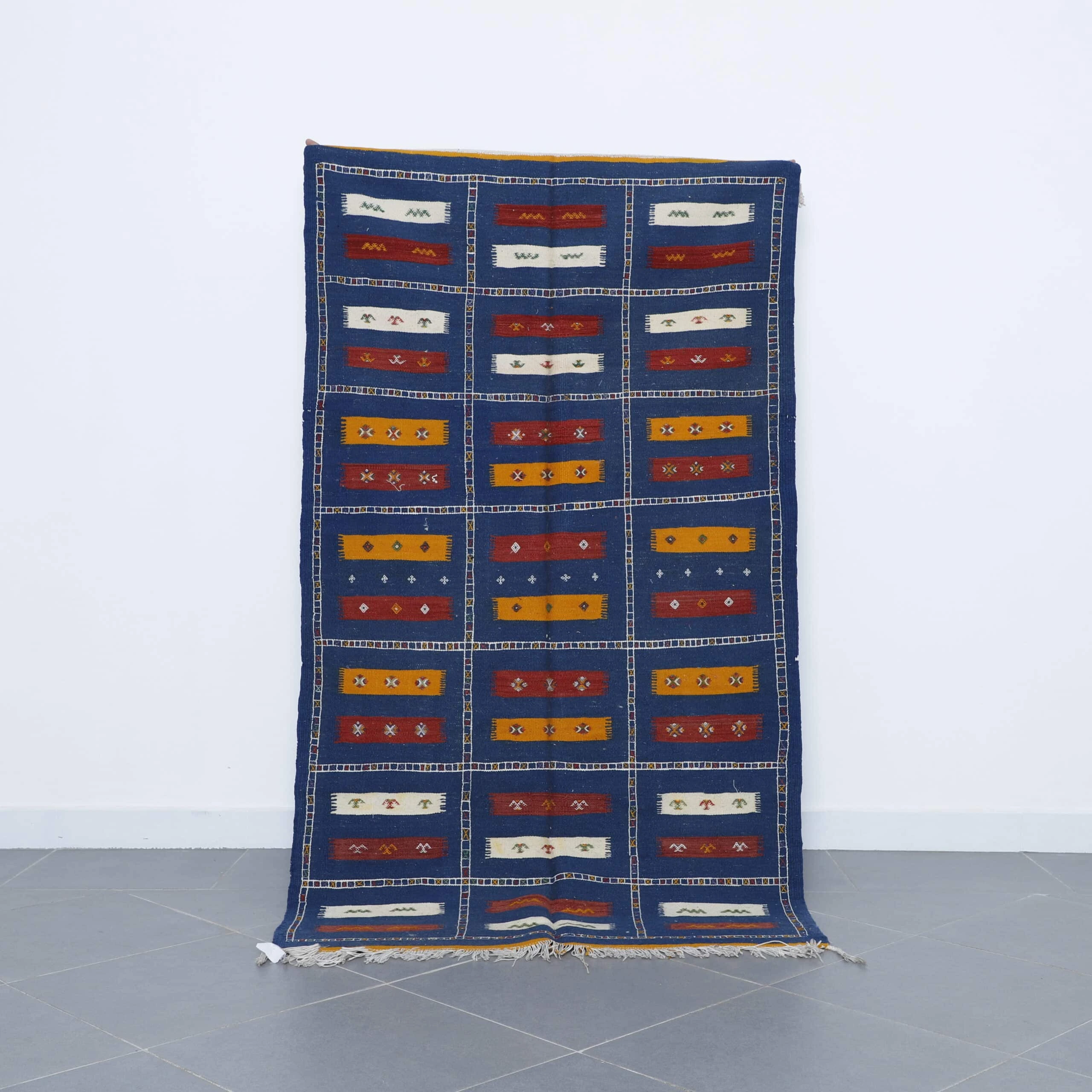Akhnif Kilim 6.7×3.8 Ft – Handmade Moroccan Flatweave