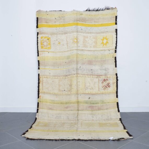 Vintage Boujaad 9.3x4.8 Ft handmade in Morocco with Amazigh motifs