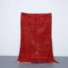 Red Boujaad Carpet 7.3x4.4 Ft handmade in Morocco with Amazigh motifs