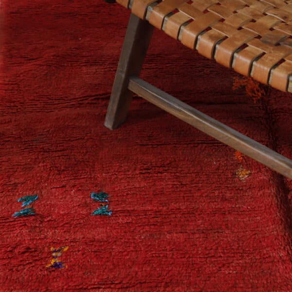 Red Boujaad Carpet 7.3x4.4 Ft – Handmade Moroccan Rug - Image 3