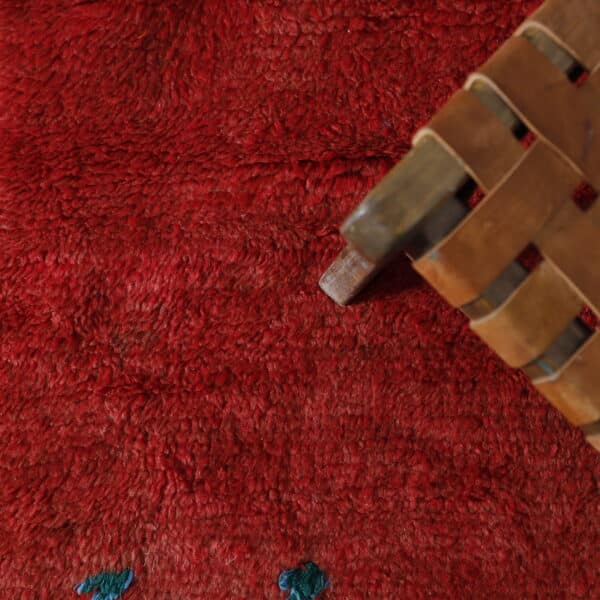 Red Boujaad Carpet 7.3x4.4 Ft – Handmade Moroccan Rug - Image 4