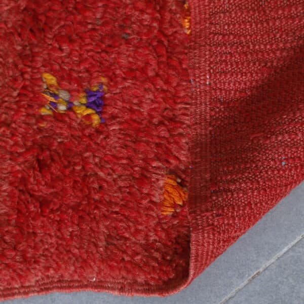 Red Boujaad Carpet 7.3x4.4 Ft – Handmade Moroccan Rug - Image 6