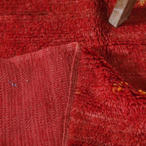 Red Boujaad Carpet 7.3x4.4 Ft – Handmade Moroccan Rug - Image 7
