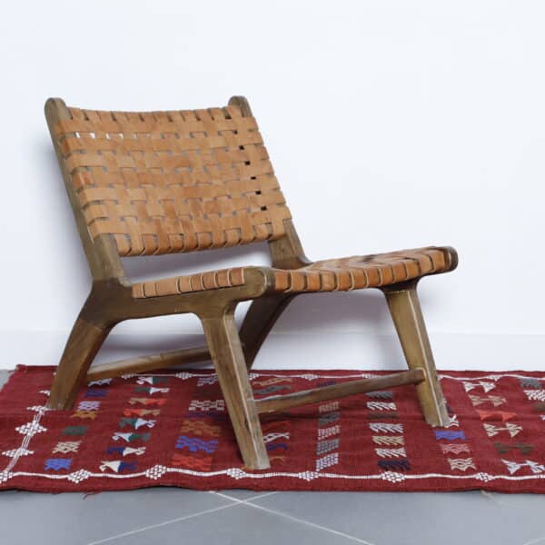Berber Kilim Rug 6.5x3.6 Ft – Handmade Moroccan Cotton Rug - Image 2