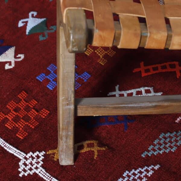 Berber Kilim Rug 6.5x3.6 Ft – Handmade Moroccan Cotton Rug - Image 3