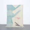 Vintage Kilim Rug 7.5x4.8 Ft handmade in Morocco with tribal motifs
