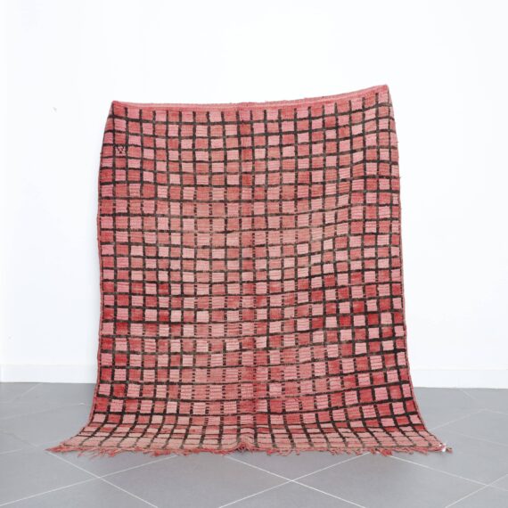 Boujaad Carpet 6.7x5.1 Ft handmade in Morocco with faded tribal motifs