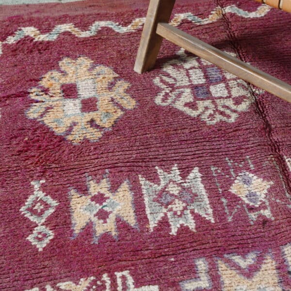 Vintage Carpet 10.1x4.9 Ft – Moroccan Wool Rug - Image 8