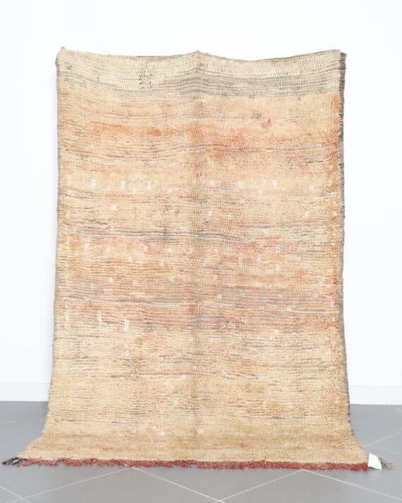 Vintage Beni Mguild rug handmade in Morocco with thick wool pile