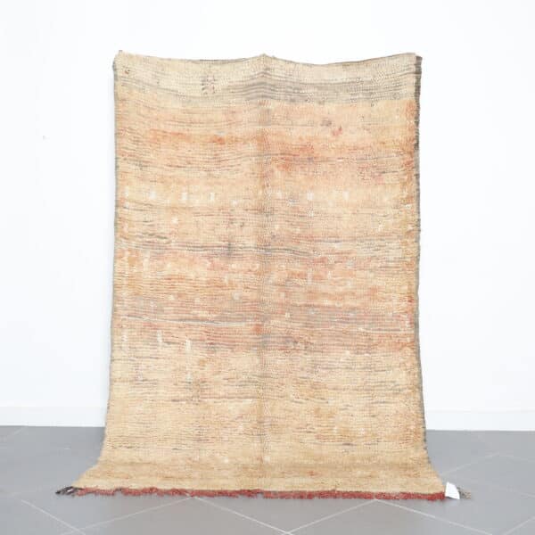 Vintage Beni Mguild rug handmade in Morocco with thick wool pile