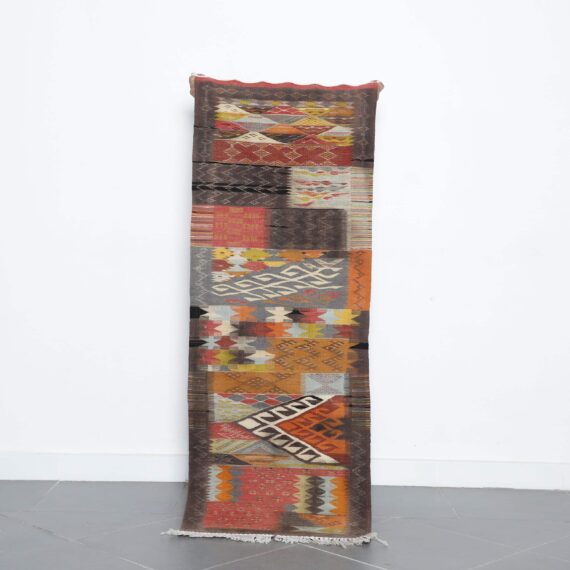 Berber Rug Pecasso 5.4x2.0 Ft handmade in Morocco with abstract motifs