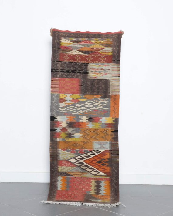 Berber Rug Pecasso 5.4x2.0 Ft handmade in Morocco with abstract motifs