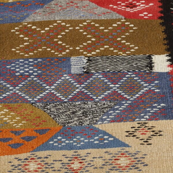 Pecasso Kilim Rug 5.1x1.9 Ft – Abstract Moroccan Rug - Image 6