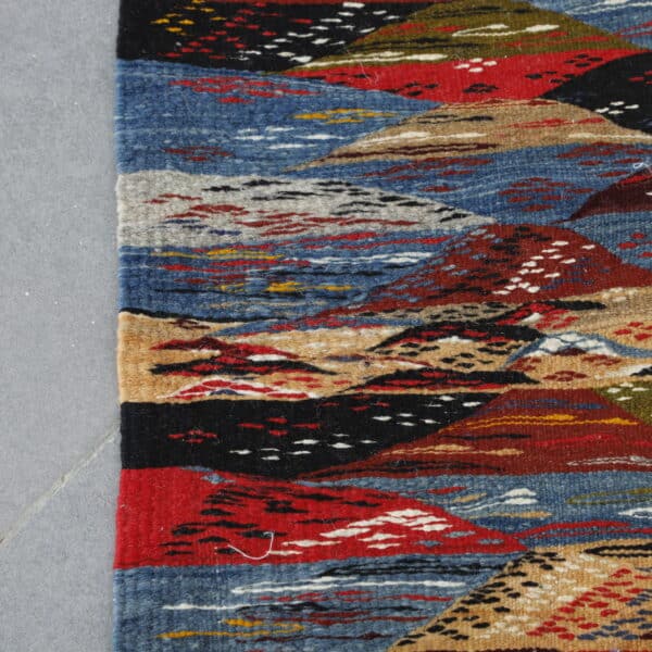 Colorful Taznakht Kilim 4.9x2.2 Ft – Moroccan Rug - Image 4
