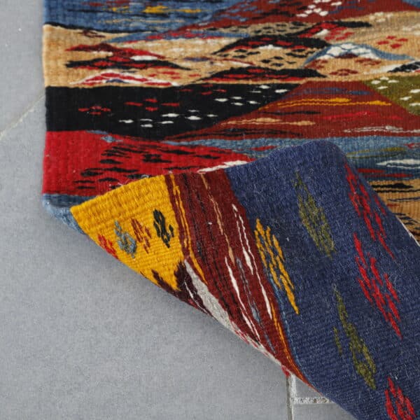 Colorful Taznakht Kilim 4.9x2.2 Ft – Moroccan Rug - Image 5