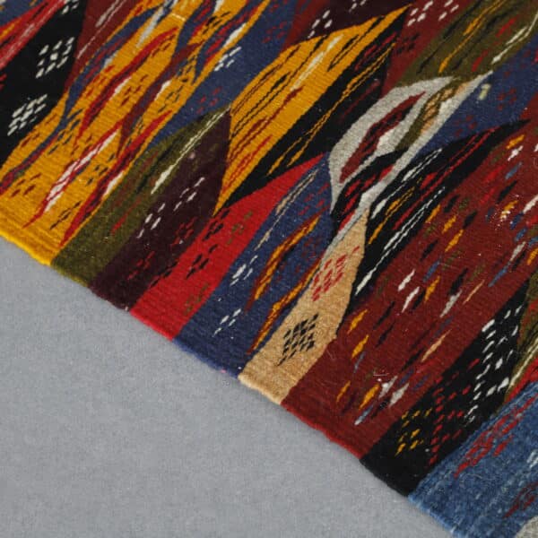 Colorful Taznakht Kilim 4.9x2.2 Ft – Moroccan Rug - Image 6