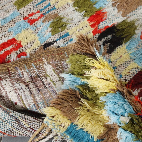 Boucherouite Runner 7.0x2.5 Ft – Handmade Moroccan Rug - Image 6