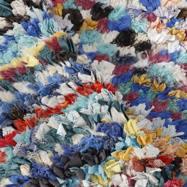 Boucherouite Runner 7.7x2.3 Ft – Handmade Moroccan Rug - Image 5