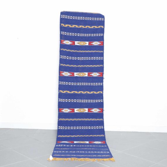 Azemour Runner 9.4x2.4 Ft handmade in Morocco with Amazigh patterns