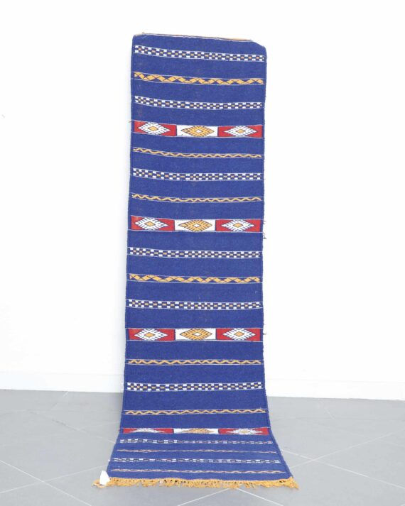 Azemour Runner 9.4x2.4 Ft handmade in Morocco with Amazigh patterns